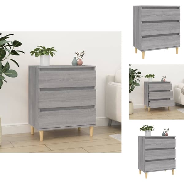 Skænke - Living skænk 60x35x70 cm konstrueret træ grå sonoma-eg