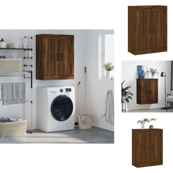 Skænke - Living vægskab 69,5x34x90 cm konstrueret træ brun egetræsfarve