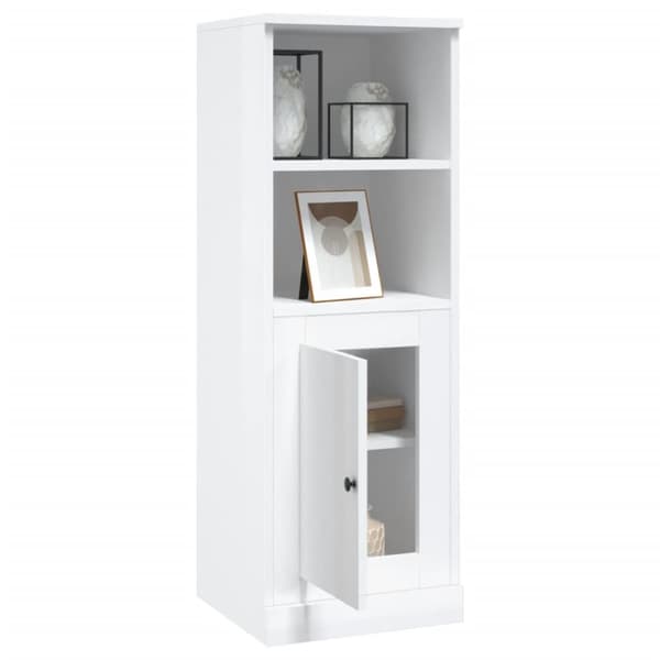 Skænke - Living skab 36x35,5x103,5 cm konstrueret træ hvid højglans