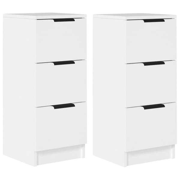 Skänkar & serveringsbord - Living Skänkar 2 st vit 30x30x70 cm konstruerat trä