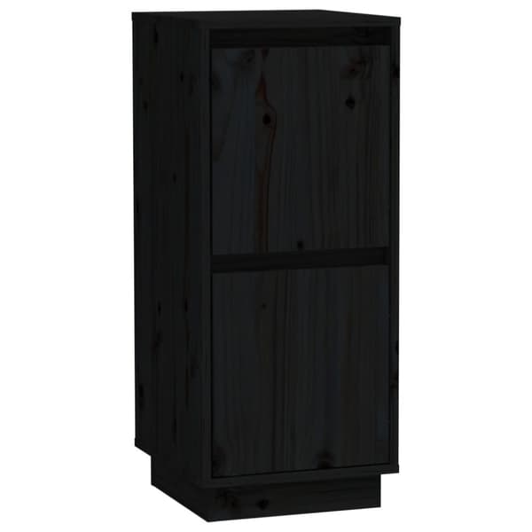 Tarjoilupöydät & senkit - Living Senkit 2 kpl musta 31,5x34x75 cm täysi mänty
