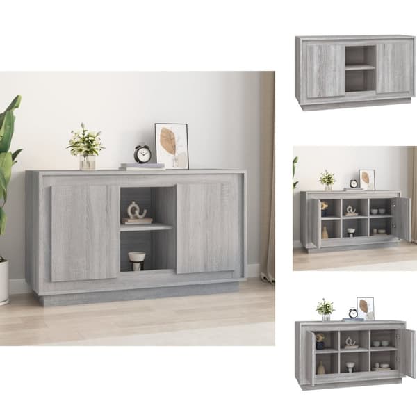 Skänkar & serveringsbord - Living Byrå grå sonoma 102x35x60 cm konstruerat trä