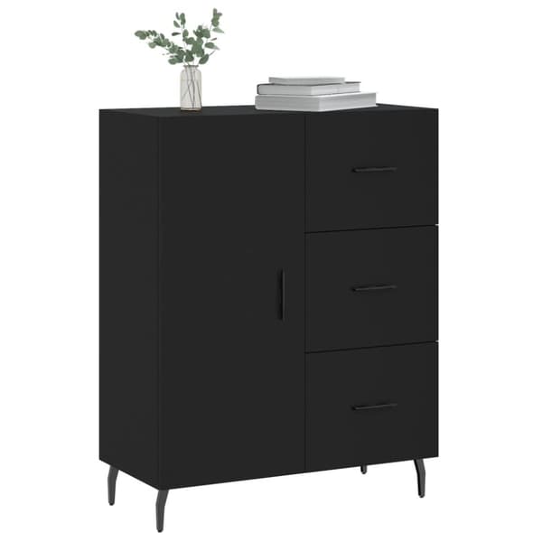 Skænke - Living skænk 69,5x34x90 cm konstrueret træ sort