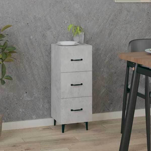 Skænke - Living skænk 34,5x34x90 cm konstrueret træ betongrå
