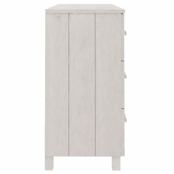 Skænke - Living skænk HAMAR 113x40x80 cm massivt fyrretræ hvid