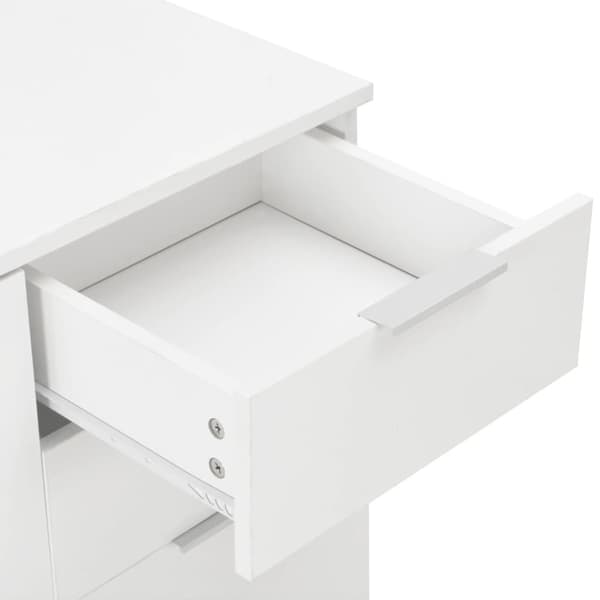 Skænke - Living skænk 107x35x80,5 cm hvid højglans