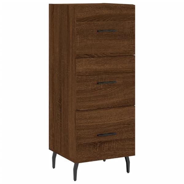 Skänkar & serveringsbord - Living Högskåp brun ek 34,5x34x180 cm konstruerat trä