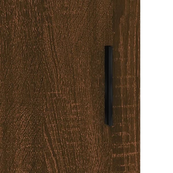 Skänkar & serveringsbord - Living Högskåp brun ek 34,5x34x180 cm konstruerat trä