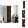 Miniatyrbild 1 av 11: Skänkar & serveringsbord - Living Högskåp brun ek 34,5x34x180 cm konstruerat trä