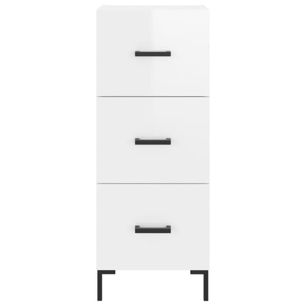 Skänkar & serveringsbord - Living Högskåp vit högglans 34,5x34x180 cm konstruerat trä