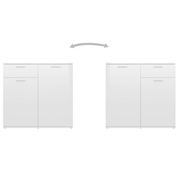Skänkar & serveringsbord - Living Skänk vit högglans 80x36x75 cm konstruerat trä
