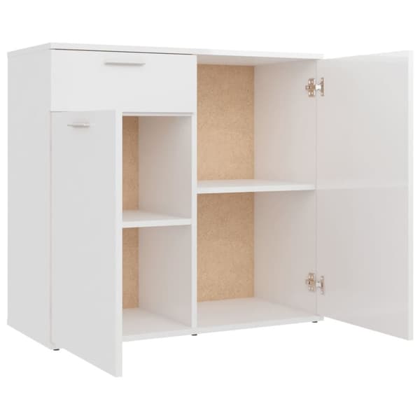 Skänkar & serveringsbord - Living Skänk vit högglans 80x36x75 cm konstruerat trä