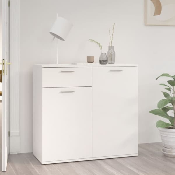 Skänkar & serveringsbord - Living Skänk vit högglans 80x36x75 cm konstruerat trä
