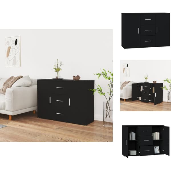 Skänkar & serveringsbord - Living Skänk svart 91x29,5x65 cm konstruerat trä