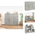 Miniatyrbillede 1 af 11: Skænke - Living skænk 91x29,5x75 cm konstrueret træ betongrå