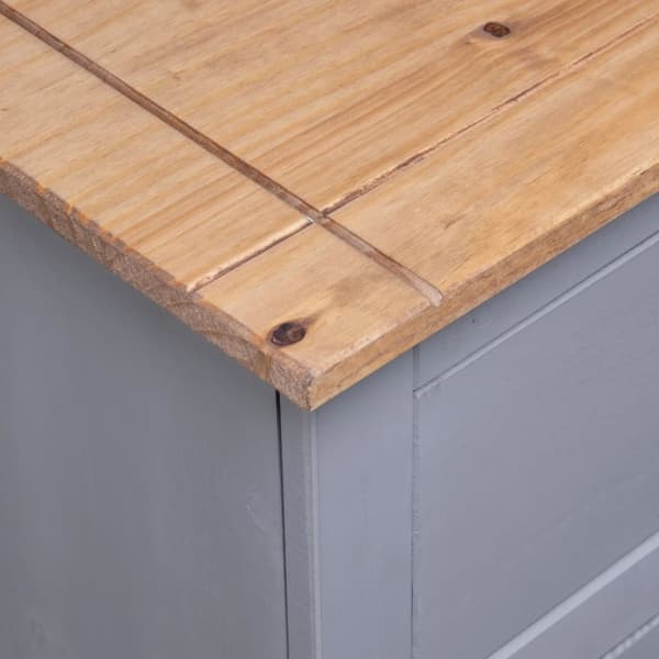 Skänkar & serveringsbord - Living Skänk grå 93x40x80 cm massiv furu panama
