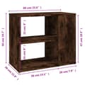 Miniatyrbillede 8 af 9: Skænke - Living sideskab 60x30x50 cm konstrueret træ røget egetræsfarve