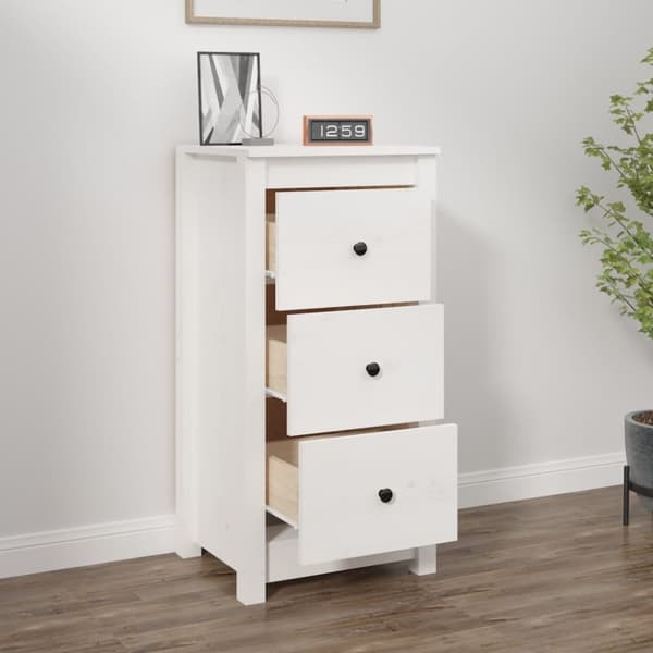 Skänkar & serveringsbord - Living Skänk vit 40x35x80 cm massiv furu