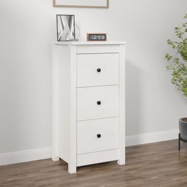 Skänkar & serveringsbord - Living Skänk vit 40x35x80 cm massiv furu