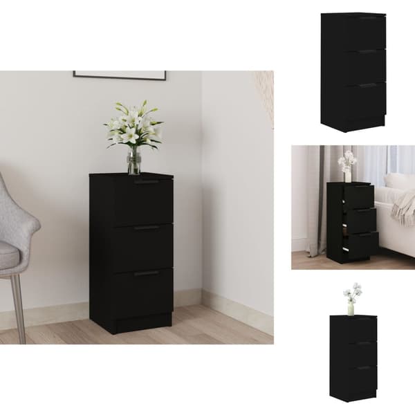 Skänkar & serveringsbord - Living Förvaringsskåp svart 30x30x70 cm konstruerat trä