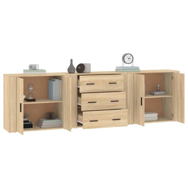 Skänkar & serveringsbord - Living Skänk 3 delar Sonoma ek konstruerat trä