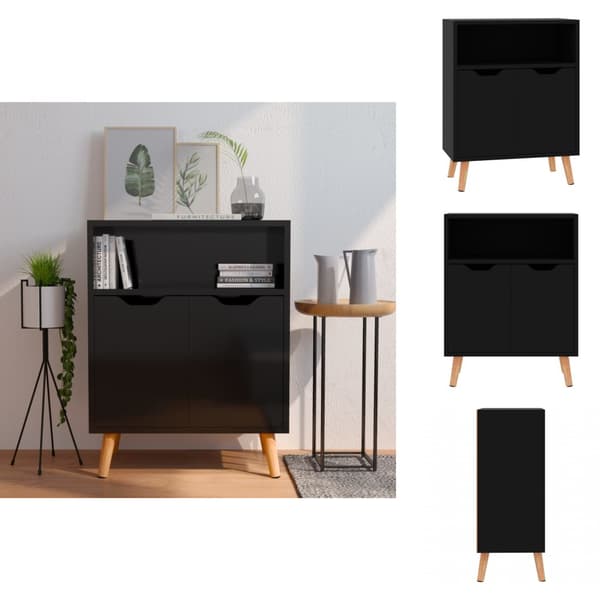 Skänkar & serveringsbord - Living Skänk svart högglans 60x30x72 cm konstruerat trä