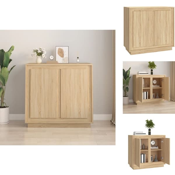 Skänkar & serveringsbord - Living Skänk sonoma-ek 80x34x75 cm konstruerat trä