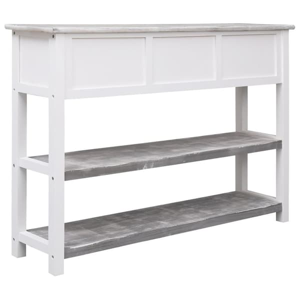 Skänkar & serveringsbord - Living Skänk antikgrå 108x30x76 cm massivt kejsarträ