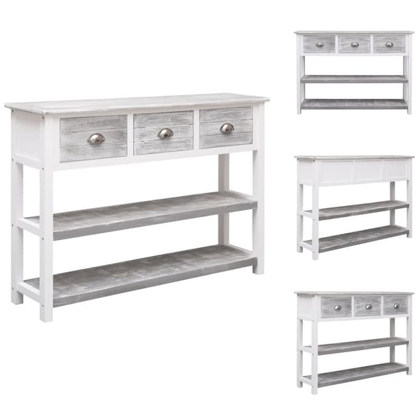Skänkar & serveringsbord - Living Skänk antikgrå 108x30x76 cm massivt kejsarträ