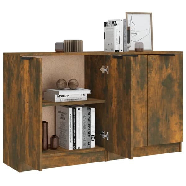 Skänkar & serveringsbord - Living Skänkar 2 st rökfärgad ek 60x30x70 cm konstruerat trä