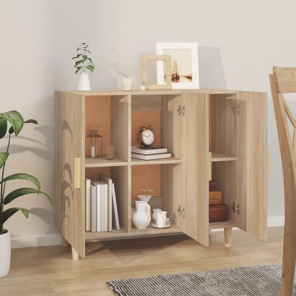 Skänkar & serveringsbord - Living Skänk sonoma-ek 90x34x80 cm konstruerat trä
