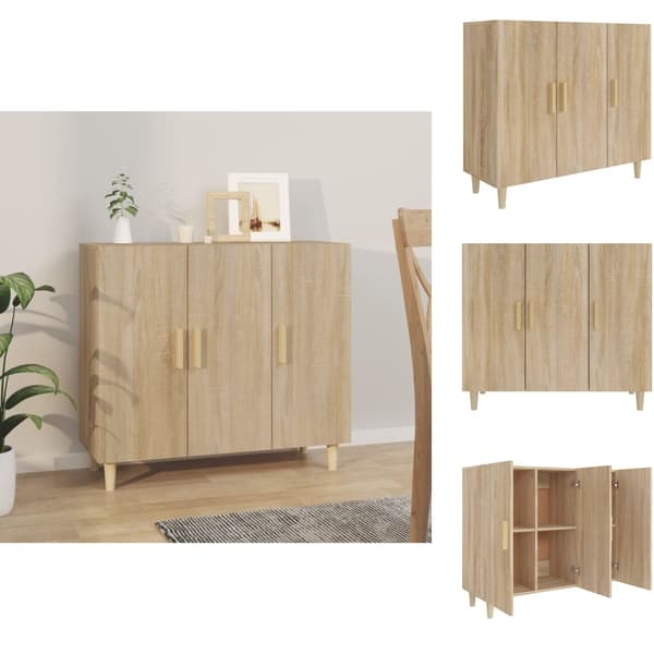 Skänkar & serveringsbord - Living Skänk sonoma-ek 90x34x80 cm konstruerat trä
