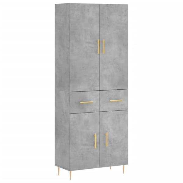 Skänkar & serveringsbord - Living Högskåp betonggrå 69,5x34x180 cm konstruerat trä