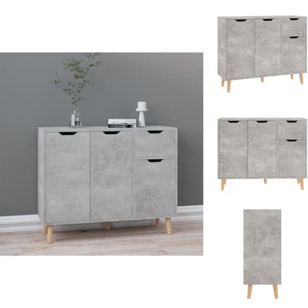 Skänkar & serveringsbord - Living Skänk betonggrå 90x30x72 cm konstruerat trä
