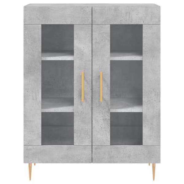 Skænke - Living højskab 69,5x34x180 cm konstrueret træ betongrå