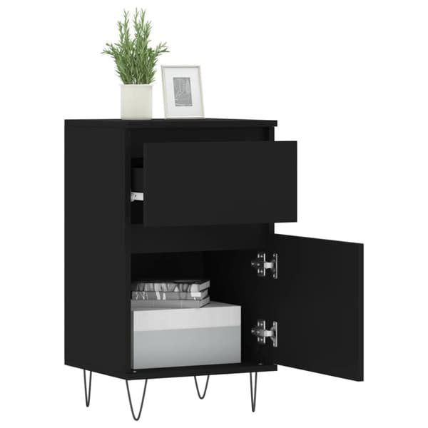 Tarjoilupöydät & senkit - Living Senkit 2 kpl musta 40x35x70 cm tekninen puu