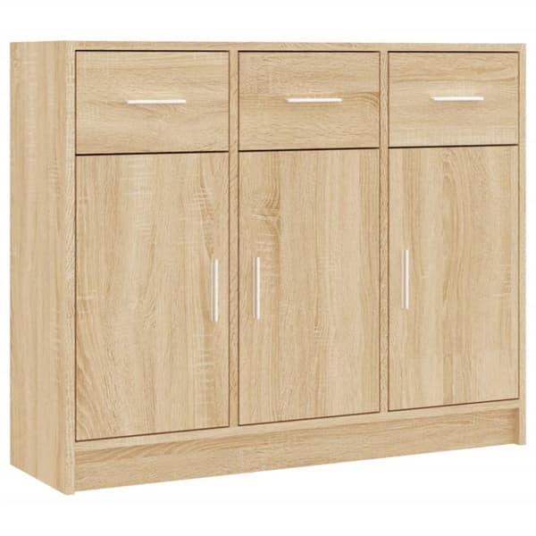 Skænke - Living skænk 91x28x75 cm konstrueret træ sonoma-eg