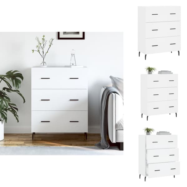 Skänkar & serveringsbord - Living Skåp vit 69,5x34x90 cm konstruerat trä