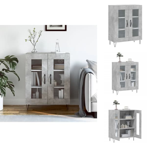 Tarjoilupöydät & senkit - Living Senkki betoninharmaa 69,5x34x90 cm tekninen puu