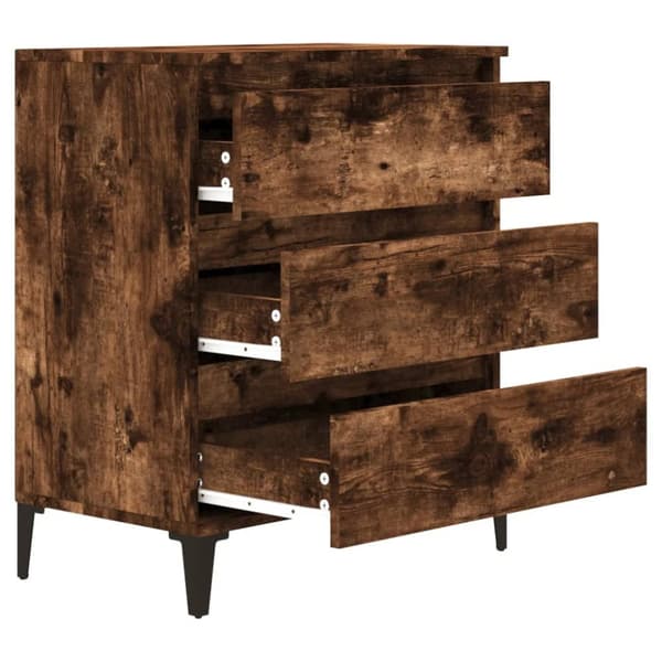 Skänkar & serveringsbord - Living Byrå rökfärgad ek 60x35x70 cm konstruerat trä