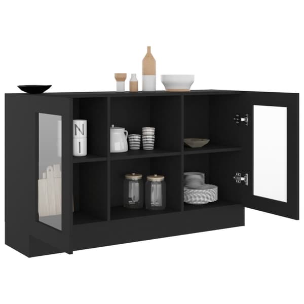 Skænke - Living skænk 120x30,5x70 cm konstrueret træ sort