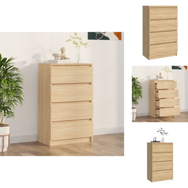 Skænke - Living skænk 60x35x98,5 cm konstrueret træ sonoma-egetræsfarvet