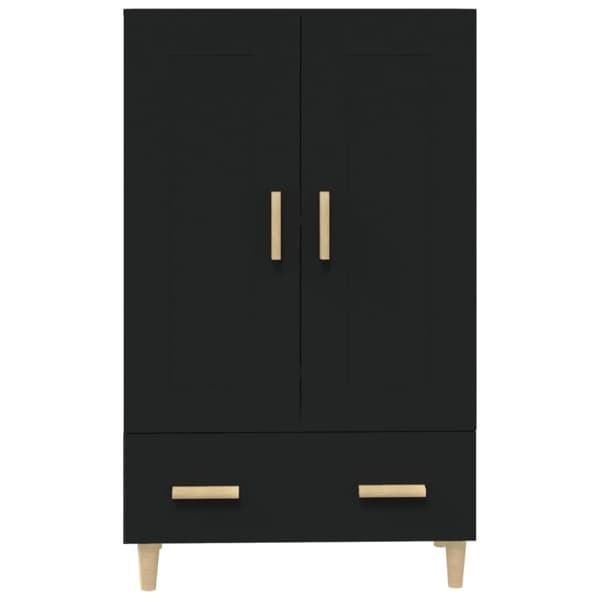 Skænke - Living skab 70x31x115 cm konstrueret træ sort