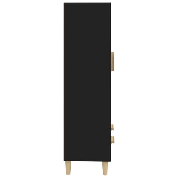Skænke - Living skab 70x31x115 cm konstrueret træ sort