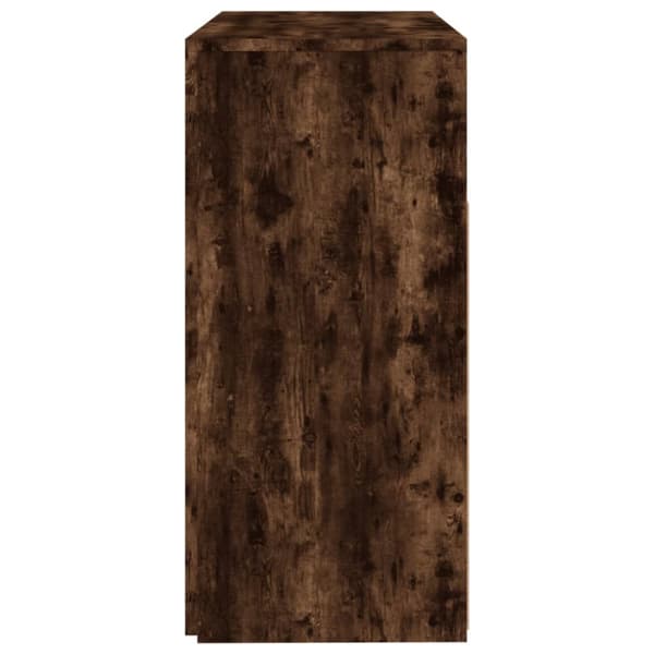 Skänkar & serveringsbord - Living Skänk med LED-belysning rökfärgad ek 80x35x75 cm