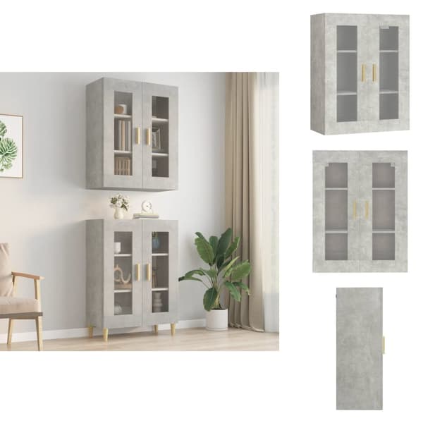 Skænke - Living vægskab 69,5x34x90 cm betongrå