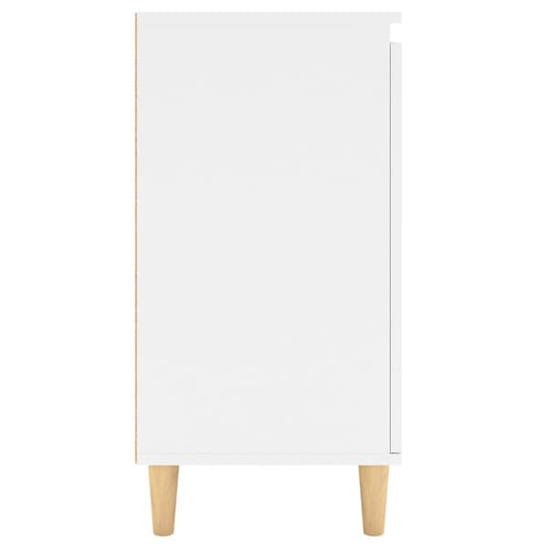 Skænke - Living skænk med massive træben 60x35x70 cm konstrueret træ hvid