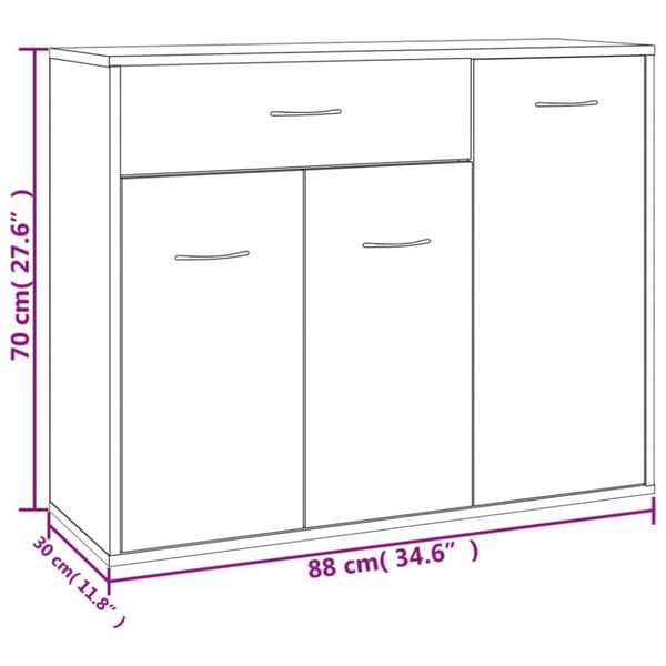 Skänkar & serveringsbord - Living Skänk sonoma-ek 88x30x70 cm konstruerat trä
