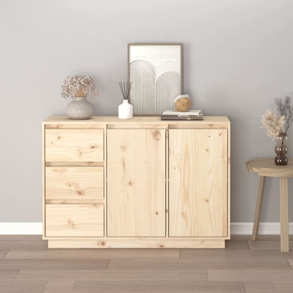 Skænke - Living skænk 111x34x75 cm massivt fyrretræ