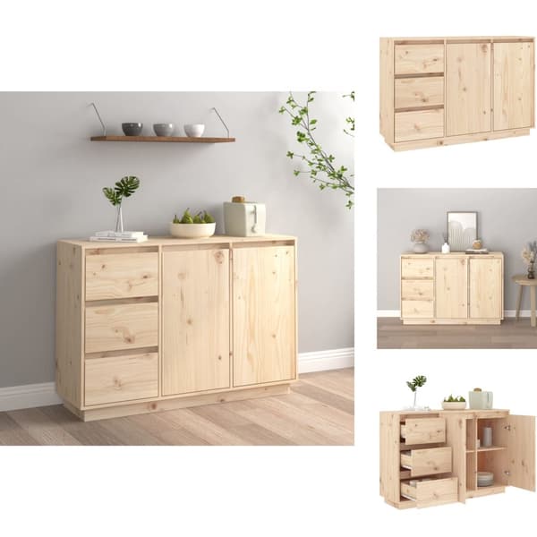 Skænke - Living skænk 111x34x75 cm massivt fyrretræ